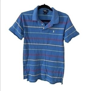 Polo Ralph Lauren Big Boy XL (fits like women s-m)
Blue collar shirt rainbow